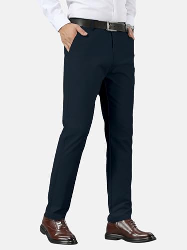 Image of TAGDO Men's Cotton Casual Trousers | Slim Fit Formal Pants for Man | Comfortable & Breathable Fabric | Stylish Office Wear | Everyday Casual Pant for Men