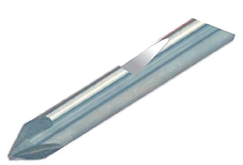 Micro 100 QCS-250-100X Countersink and Chamfer Tool - Quick Change, 90° Included Angle.050" Tip Dia.100" LOC, 6 Fl, 1/4" Shank Dia, 2-1/2" OAL, AlTiN