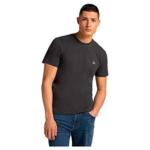 Lee Ss Patch Logo Tee, Camiseta Hombre, Washed Black,...
