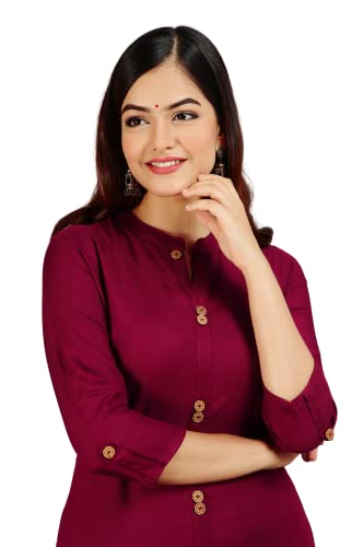 Image of NEW4U Women's Solid Rayon Straight Kurta