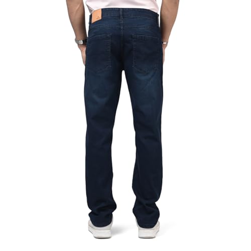 Image of WROGN Men's Stretch Denim Jeans | Straight Fit | Casual Style | Mid Rise