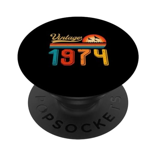 Regalo de 49 cumpleaños, 49 años, hombres y mujeres, retro, vintage, 1974 PopSockets PopGrip Intercambiable