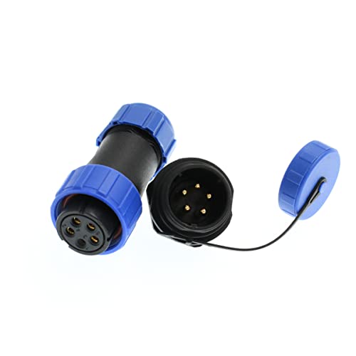 Conector resistente al agua SP21 5 pines macho y hembra miniatura 1