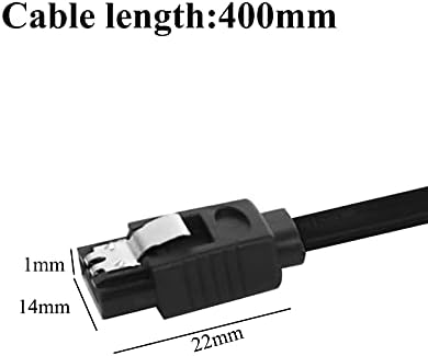 æ åçŒ 3 Pack SATA Cables III, SATA Straight Data Cables Revision 3.0 for HDD, SSD, CD and DVD Drives, Support Transfer Speeds Up to 6 Gbps With Locking Latch 40 CM