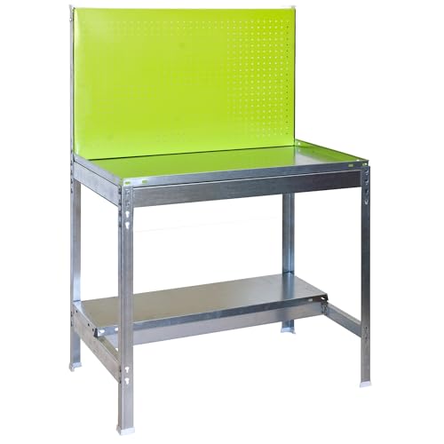 Simon Rack Mesa Jardinería, Panel Herramientas, 1440x1200x400 mm, Huerto Metálico, Galvanizado/Verde -Simon Garden