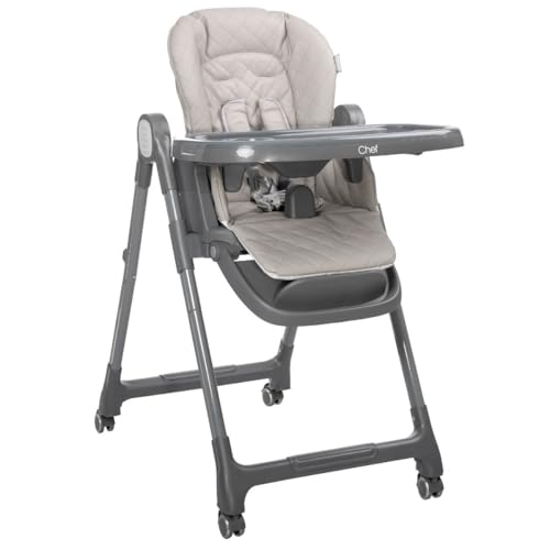 Seggiolone Lorelli Chef 3 In 1, Convertibile, Grigio E Beige, Con Ruote E Vassoio