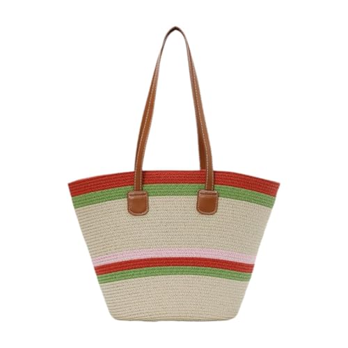 Sac de plage en polyester léger et grand cabas de courses tissé
