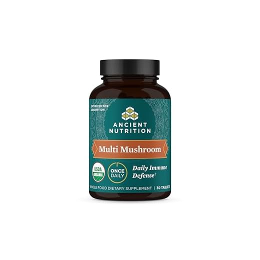 Ancient Nutrition Mushroom Supplement, Organic Multi Mushroom Immune Support Tablet, Supports Stress Response, Gluten Free, Paleo and Keto Friendly, 30 Count