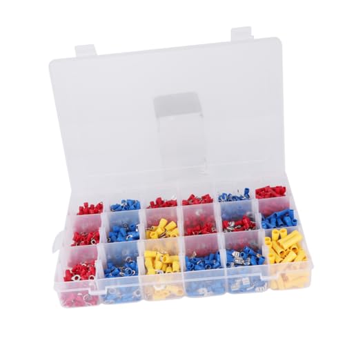 KOMBIUDA Essential for Mechanics: 1300pcs Terminal Set Heavy Duty Lugs Battery Cable Ends Tubular Ring Connectors