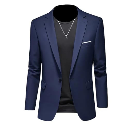 Men's Fashion Solid Color Casual Business Gown Blazers Suit Coat4