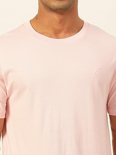 Image of Solid Soft Cloth Round Neck Cotton Relaxed Fit T Shirt