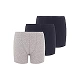 Dänisches Design NAME IT Jungen NKMTIGHTS 3P SOLID NOOS Boxershorts (3-er Pack), Mehrfarbig (Grey Melange), 110