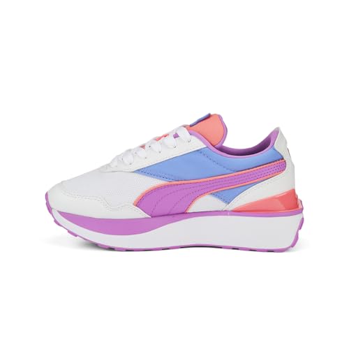 PUMA Kids Girls Cruise Rider Glitzy Glitter Sequins Lace Up Sneakers Shoes Casual - White3