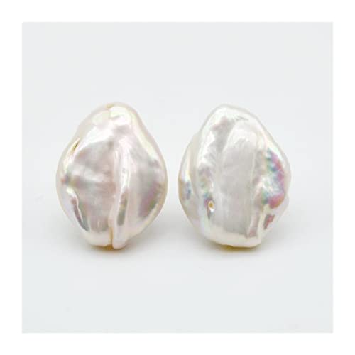 Ghxiag Pendientes de Perlas Barrocas para Mujer, Perlas de Gran Tamaño, Plata 925, Regalo de Las Señoritas (Estilo: Barroco, Diseño: Dangle, Tipo: Pendientes)