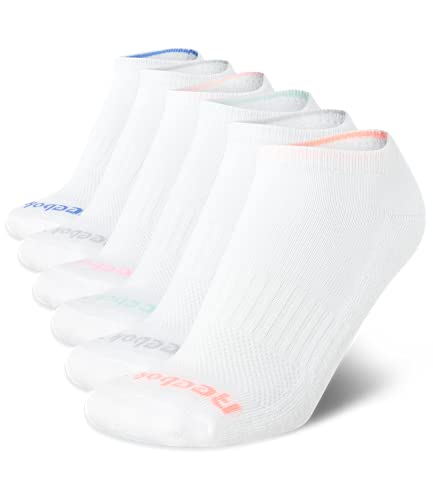 Reebok Womens Athletic Socks - Performance Cushioned Low Cut Socks (6 Pack)