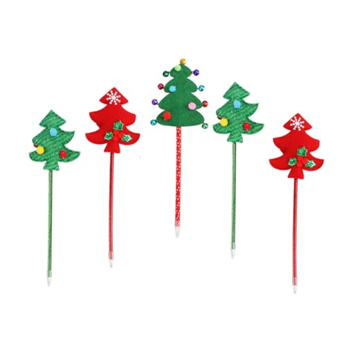 Bolígrafos de Árbol de Navidad plásticos: material escolar creativo