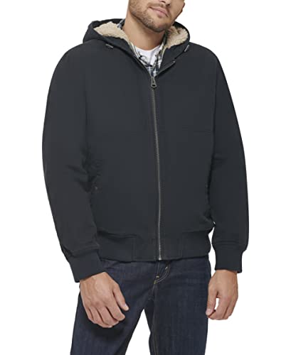Image of Levi's mens Workwear Cotton Canvas Hoody Bomber Jacket (Regular & Big & Tall Sizes)