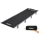 KingCamp Ultralight Compact Folding Camping Cot Bed, 4.4 Pounds (Black)