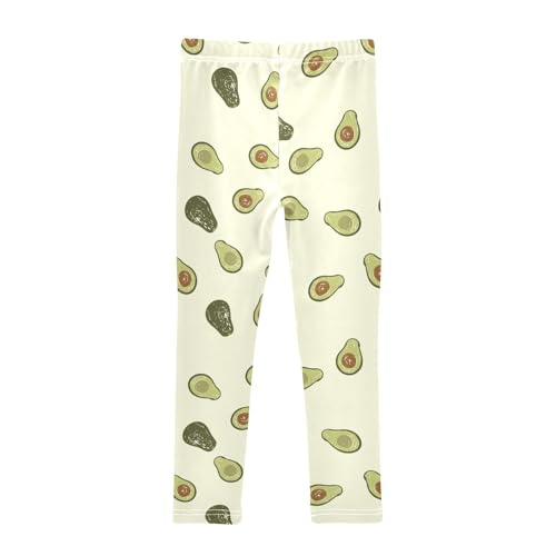 Half an Avocado Girls Leggings,Workout Leggings for Girls Toddler Athletic Leggings Size for 3-10T2