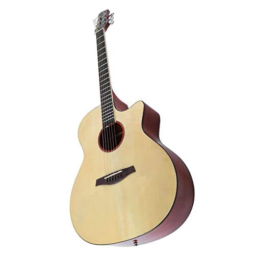 Folk Guitar Beginner Starter Pack, Guitare Acoustique en Bois Massif Entièrement équipée pour les Mélomanes (Couleur du bois naturel) - Les Beatles, Paul McCartney, John Lennon, RIngo Starr, George Harrison Folk Guitar Beginner Starter Pack, Guitare Acoustique en Bois Massif Entièrement équipée pour les Mélomanes (Couleur du bois naturel) – Image 6