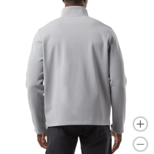 32 Degrees Men's Full Zip Jacket – Regular Fit, Outdoor Casual, Adjustable Cuffs, Stand Collar, Brushed Interior, Active Zip Coat (Gray, M)3