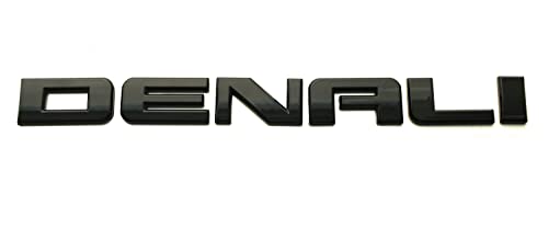 Image of 3pcs Denali Nameplate Emblems Badge Replacement for Gm 07-16 Yukon Sierra Terrain (Glossy Black)