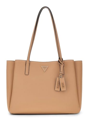 Sac à épaule GUESS Noelle II Tech Tote beige taupe pour ordinateur