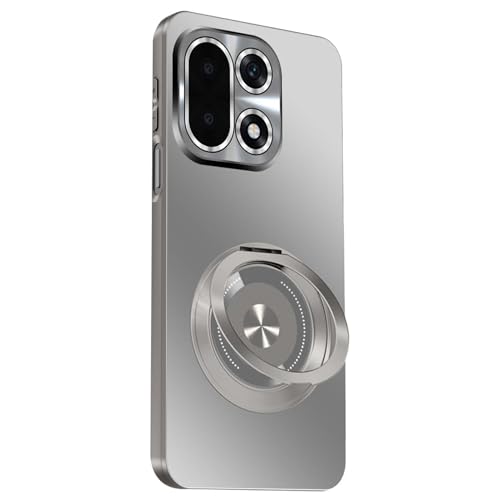 Coque OnePlus 15 grise ultra-fine avec anneau support magnétique