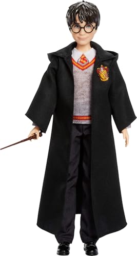 Mattel Harry Potter Toys, Harry Potter Fashion Doll in Removable Signature Hogwarts Uniform with Wand Accessory, Inspired by The Movie