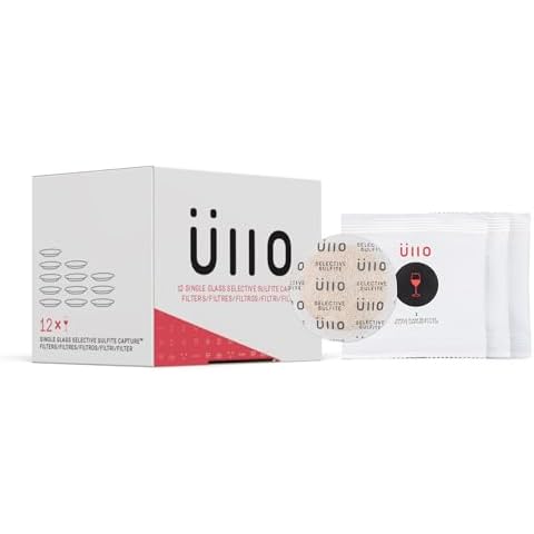 Ullo Single Glass Selective Sulfite Replacement Filters (12 Pack) to Remove Histamines and Sulfite Preservatives Cover