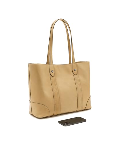Image of Frye Women's Melissa Shopper Tote Bag, Stylist Large Handbag with Adjustable Strap & Pockets