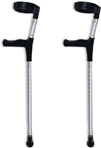 Muletas ajustables para antebrazo de aluminio ligero, soporte ergonómico de muñeca para 160-200 cm de altura, cómoda ayuda a la movilidad
