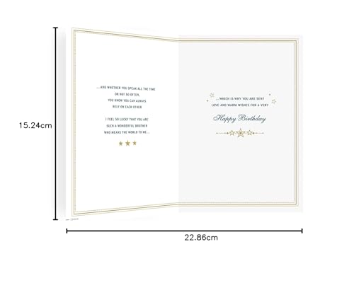 Regal Publishing Biglietto di compleanno classico Brother – 22,9 x 15,2 cm