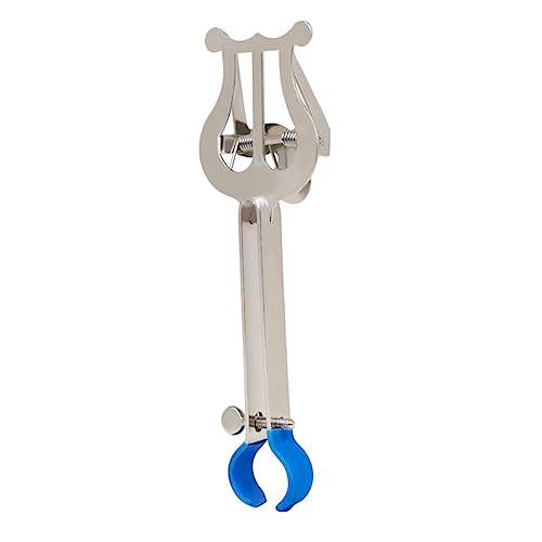 ifundom 1pc Portable Trumpet Music Score Stand Sheet Music Rack Silver Sturdy Iron Material Stable for Long-time Use