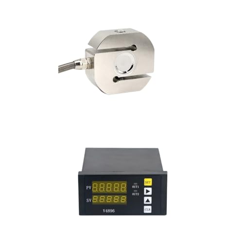 Sensor de fuerza tipo S de 5 kg para ensayos de tracción y compresión con monitor analítico