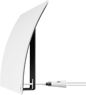 Mohu Curve 50 TV Antenna, Indoor, Amplified, 50 Mile Range, Modern Design, Tabletop