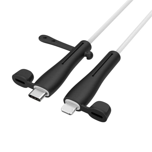 AVEDIA Premium Spiral Charger Cable Protector for iPhone Mobile Phone Wire Cover Charging Cable Data Wire Protector to Secure Your iPhone Charger and Protect Against Damage(C-Type to Apple)