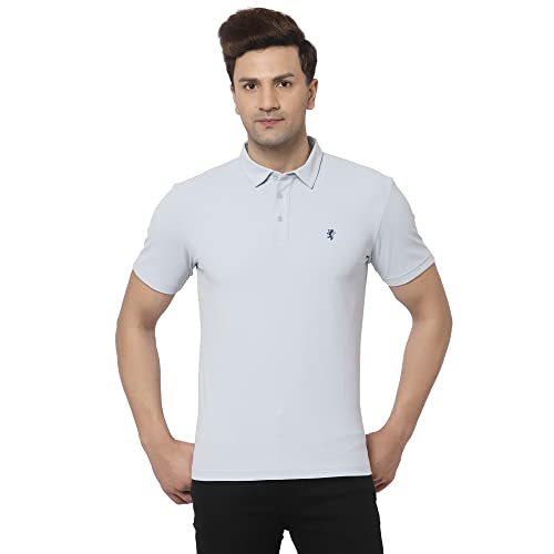 Image of Red Tape Men Sky Blue Polo Neck T-Shirt