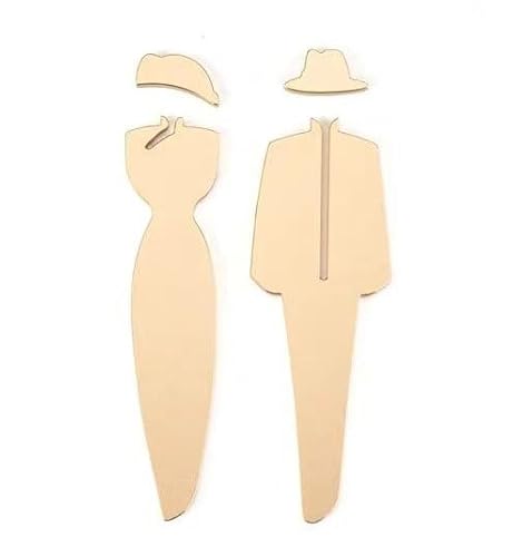 Segnaletica for WC,Segnale for WC,Segnale for lavabo,Montaggio a parete Targa in lega di alluminio Targa for WC Targa for bagno for centri commerciali Edifici for uffici Targhe for porte Promemoria(Go