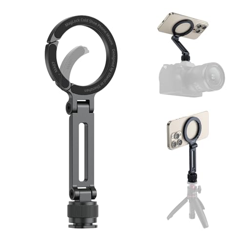 ULANZI MA07 MagLock Support de téléphone portable, pour trépied et chaussures froides, support magnétique Mag Safe pour griffe d'accessoires d'appareil photo, en métal, pour smartphone, iPhone comme
