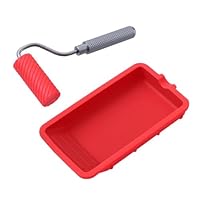 Leimroller Holzleim,Leimwalze,Leimpinsel mit Silikon Farbwanne,Wiederverwendbare Leimwalze Leimspender für Kunst,Handwerk Holzbearbeitung und größere Klebeprojekte