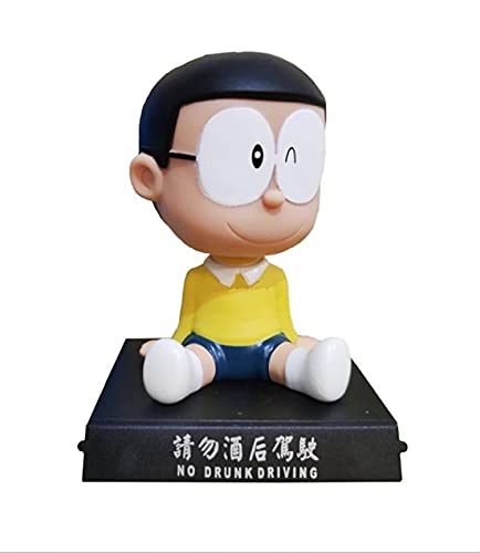Image of AUGEN Super Hero Nobita Doremon Action Figure Limited Edition Bobblehead with Mobile Holder for Car Dashboard, Office Desk & Study Table (Pack of 1)