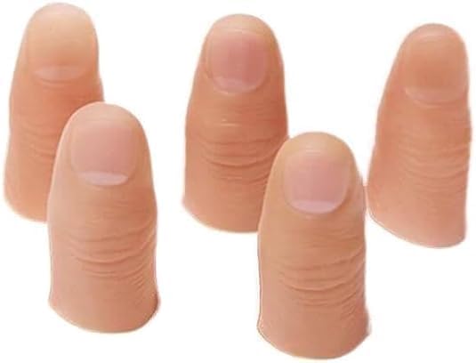 5 Pcs Magic Trick Fingers Fake Thumb Tips Stage Show Prop Prank Magic Kits and Accessories Novelty Toys