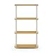 Furinno (99557BE/WH) Turn-N-Tube 4-Tier Multipurpose Shelf Display Rack - Beech/White