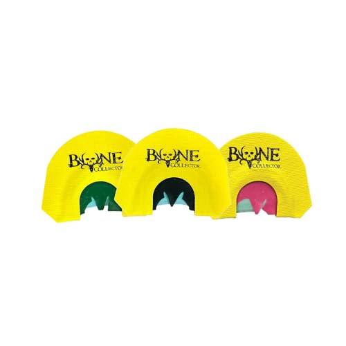 Bone Collector Hat Trick 3-Pack Mouth Call – Includes Con Artist, Illusionist & Magician – 4-Reed & 3.5-Reed Designs for Realistic Turkey Sounds – Great for Hunters of All Levels.