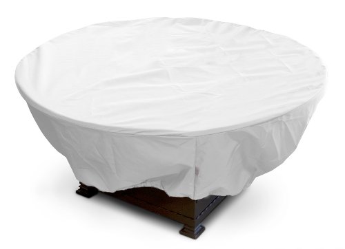 KOVERROOS Weathermax 13067 Large Firepit Cover, 45-Inch Diameter by 21-Inch Height, White Cover