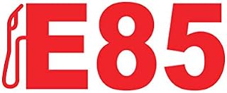 E85 Sticker - Decal - Die Cut - Fossil Fuels Ethanol Fuel - Red 4.00" x 1.61"