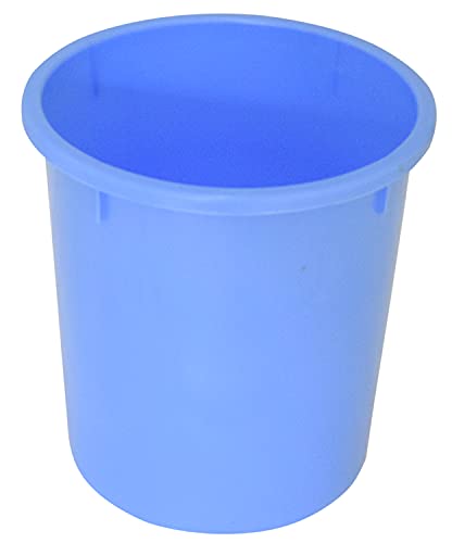 Image of Kuber Industries 2 Pieces Unbreakable Virgin Plastic Multipurpose Bathroom Dustbin & Stool Set (Blue)