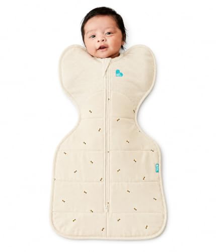 Image of Love to Dream Swaddle UP Warm, 2.5 TOG, Dramatically Better Sleep, Allow Baby to Sleep in Preferred Arms Up Position for Self-Soothing, Secure Fit Calms Startle Reflex, 5-8.5lbs, Olive Bees