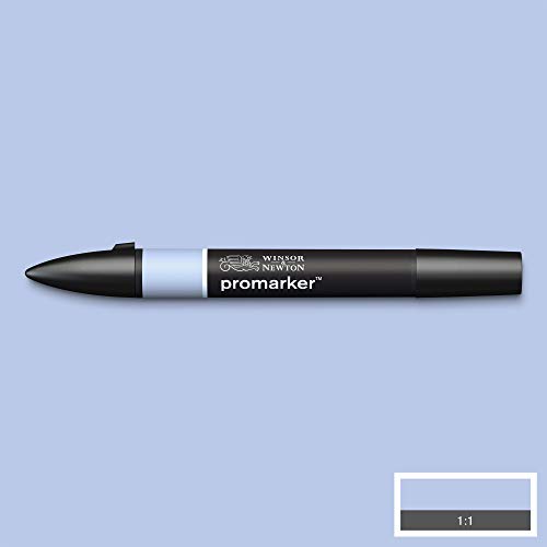 Image of Winsor & Newton Promarker, Alcohol Based Markers, Blue Pearl (B528), Double Tipped Drawing Marker Set for Artists, Graphic Designers, Illustrators - Chisel & Fine Twin Tip, Streak Free Coverage
